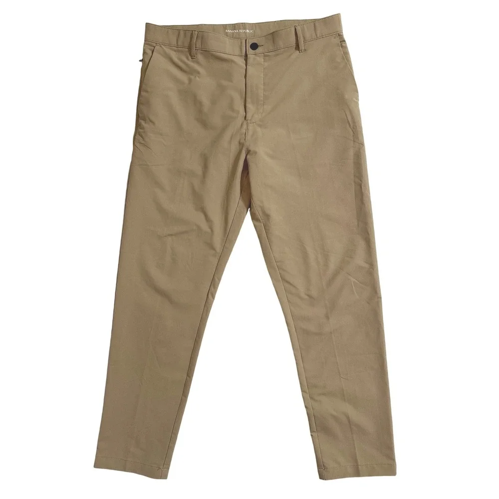 Banana Republic Men's Flat‎ Front Straight Khakis Workwear Size 36 X 30